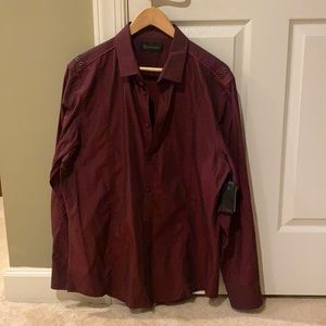 INC International Concepts Burgundy Button Up NEW